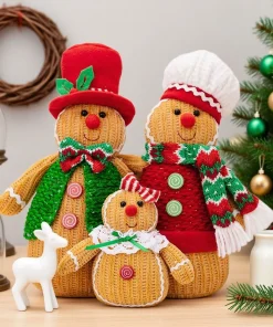 Gingerbread Man Ornaments for Christmas Party Table Decor - Model: 957720525782