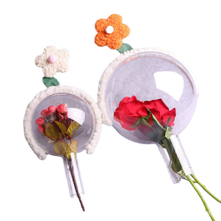 Transparent Plastic Ball with Handle for Christmas Tree Wedding Festival Decoration - Model: 658623921481 - 图片 5