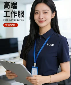 Lightweight Seamless Polo Shirt with Logo for Custom Workwear Uniform - Model: 1035312269712