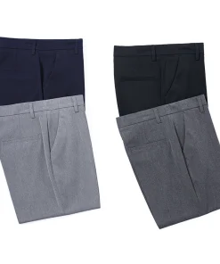 Alternative view of Business Casual Stretch Trousers for Work with Wrinkle-Free Fabric - Model: 713325251786
