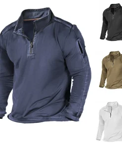 Men's Commute Casual Hoodie with Zipper Pockets for Autumn Outdoor Wear - Model: 752971646424