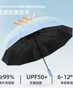 Alternative view of Custom Logo Umbrella for Rain and Sun with Gift Box - Model: 744136067332