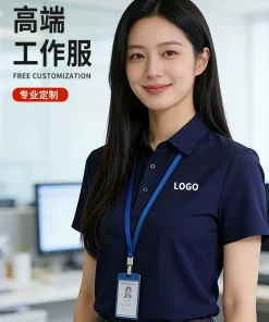 Custom Logo Polo Shirt for Workwear Summer Uniform with Turn-Down Collar - Model: 1033931870988