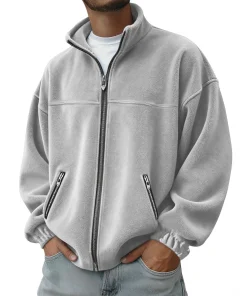 Alternative view of Men's Casual Winter Jacket with Fleece Lining for Cold Weather - Model: 990092811929