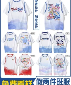 Alternative view of Custom Logo T-Shirt for School Sports Meeting Graduation Team Building Workwear - Model: 968185283081