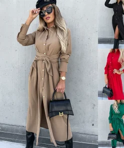 Elegant Casual Long Skirt Cardigan for Commute, Extra Large Swing, Mid Waist - Model: 682230631803