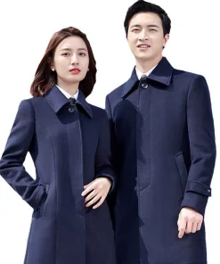 Winter Wool Coat for Hotel Front Desk Bank 4S Store Work Uniform – Model: 842864117009 - custom logo apparel and promotional gifts by Ncgift