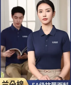 Alternative view of Custom Logo Antibacterial Cotton Polo Shirt for Workwear Uniforms with Embroidery - Model: 923859563613