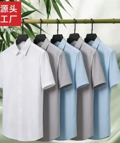 Wrinkle-Free Business Shirt for Work Commute Slim Fit - Model: 1058336015326