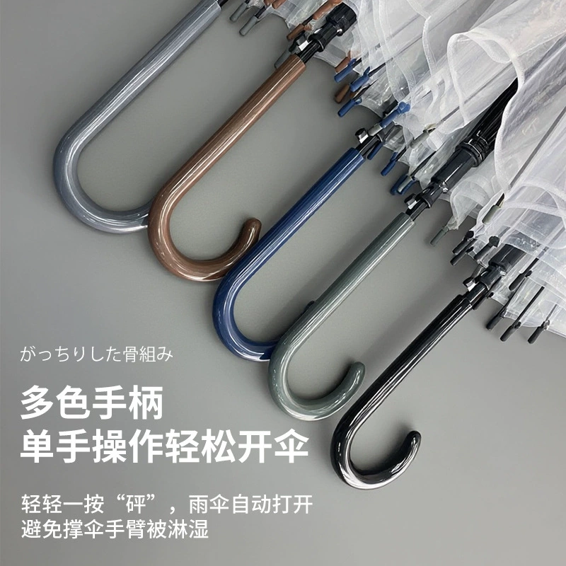 Clear Long Handle Umbrella for Rainy Commutes with Custom Logo - Model: 941943481259 - 图片 3