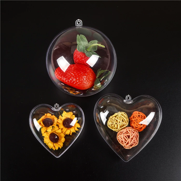 Transparent Heart Ball for Christmas Tree Ornament with Hollow Design - Model: 657977545373 - 图片 2