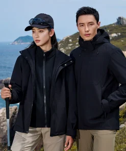 Alternative view of Outdoor Jacket for Hiking with Detachable Fleece Liner, Waterproof 5000mm - Model: 979133678700