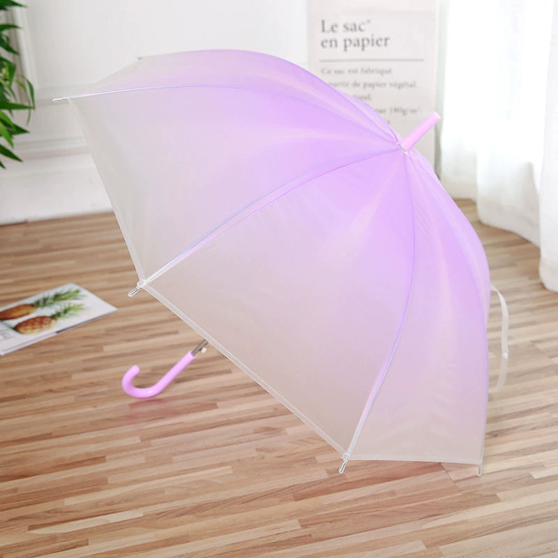 Gradient Transparent Umbrella for Rainy Day with Custom Logo - Model: 728191830697 - 图片 3