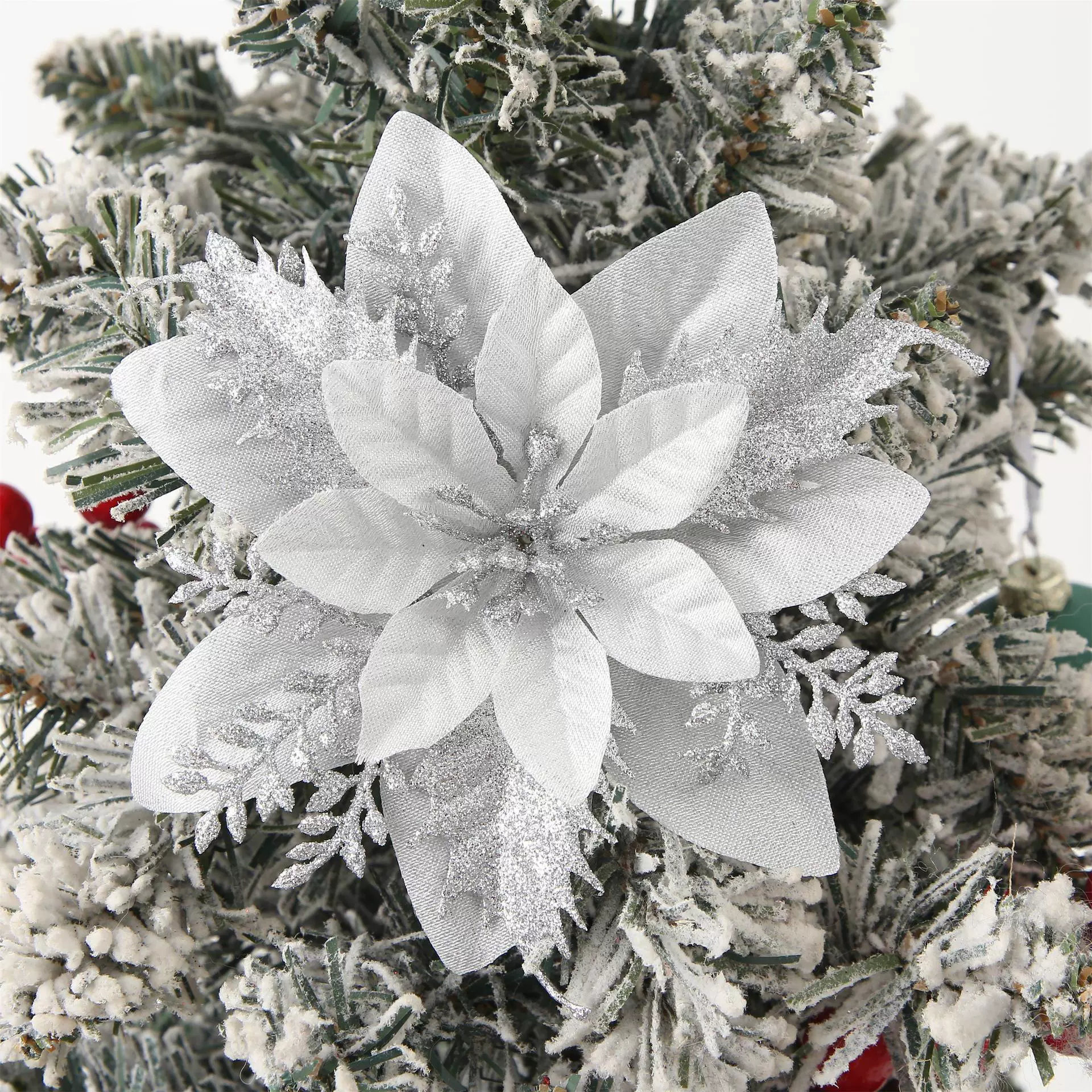 Christmas Scene Decoration Gold Powder Plastic Flower for Home Holiday - Model: 1055483680572 - 图片 4