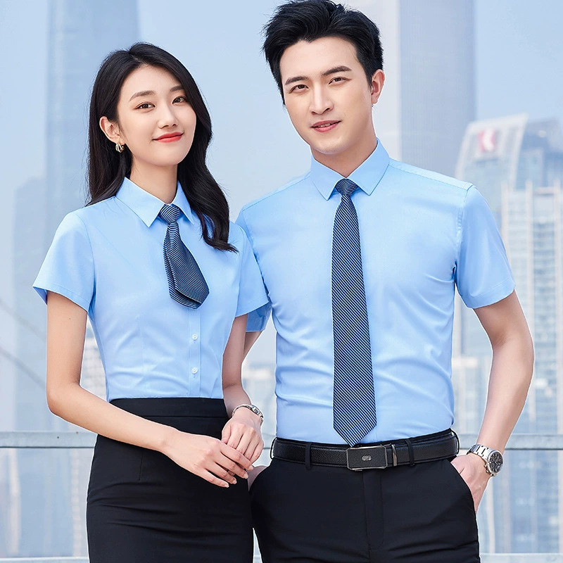 Short Sleeve Shirt for Work Interview Business Casual Summer Breathable - Model: 1040584213509 - 图片 4