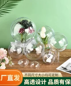 Clear Acrylic Hanging Ball for Preserved Flowers and Holiday Gift - Model: 818658191020