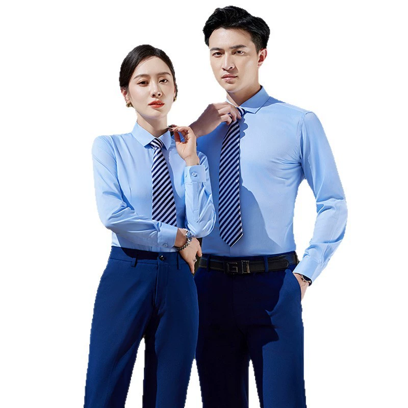 Wrinkle-Free Business Shirt for Work Commute Slim Fit - Model: 1058336015326 - 图片 5