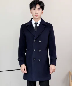Alternative view of Winter Wool Coat for Hotel Front Desk Bank 4S Store Work Uniform - Model: 842864117009