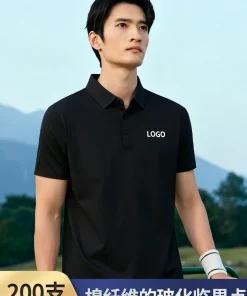Alternative view of Breathable Cotton Polo Shirt with Logo for Corporate Uniforms - Model: 1052406550389
