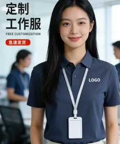 Alternative view of Custom Logo Polo Shirt for Work Uniform Quick-Dry Lapel Collar Summer - Model: 1037234485884