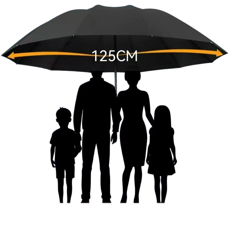 12-Rib Manual Extra-Large Umbrella for Heavy Rain and Sun Protection - Model: 996169788169 - 图片 5