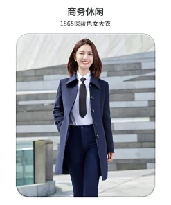 Winter Wool Coat for Hotel Front Desk Bank 4S Store Work Uniform – Model: 842864117009 - custom logo apparel and promotional gifts by Ncgift