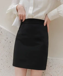 Formal Workwear Midi Skirt for Commuter with Anti-Exposure Slit – Model: 765564858233 - custom logo apparel and promotional gifts by Ncgift
