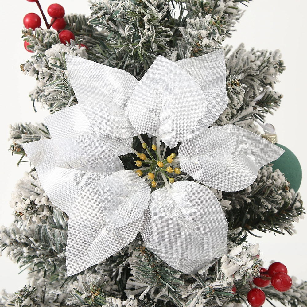 Christmas Tree Decoration Poinsettia Cloth Flower for Holiday - Model: 1056527764036 - 图片 6