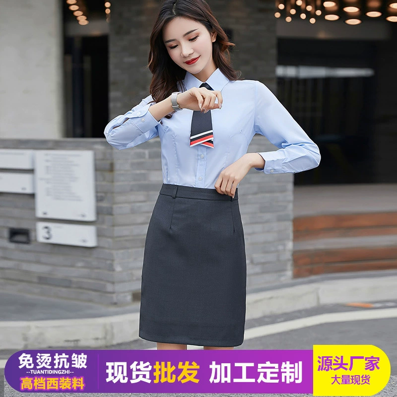 Elegant Gray Wrap Skirt for Work, High Waist, Hip-Hugging, Short Length - Model: 722404104709