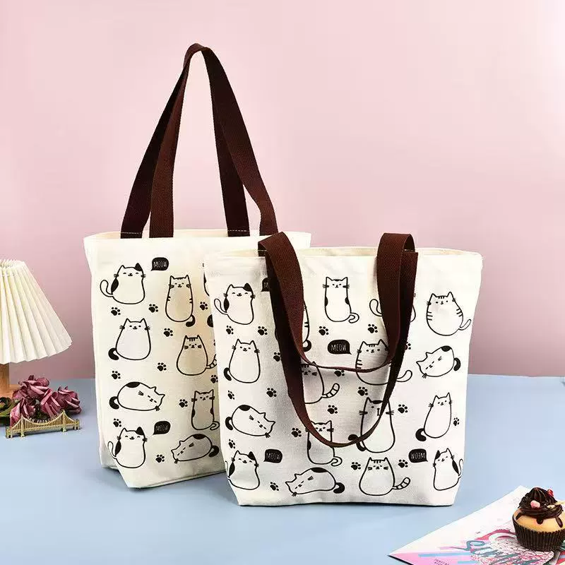 Advertising Canvas Tote Bag for Promotional Events with Custom Logo - Model: 960652665616 - 图片 3