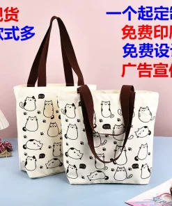 Large Capacity Canvas Tote Bag for Advertising with Custom Logo - Model: 989958825968