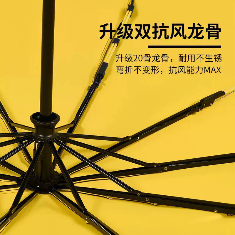 Fully Automatic Umbrella for Rain and Sun with Black Coating - Model: 1057749048939 - 图片 3