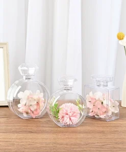 Transparent Acrylic Perfume Bottle for DIY Floral Art and Gift Box - Model: 855134656766