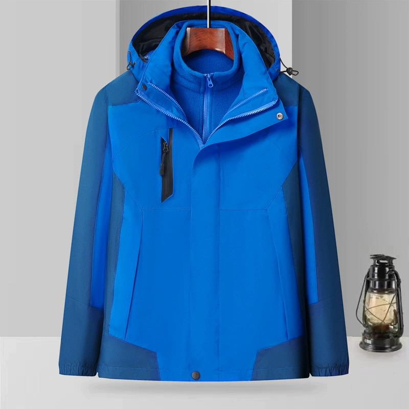 Windproof Waterproof 3-in-1 Jacket for Mountaineering with Fleece Liner - Model: 976404844655 - 图片 6