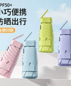 Pocket-Size Umbrella for Travel with UV Protection and Card Holder - Model: 934879097731