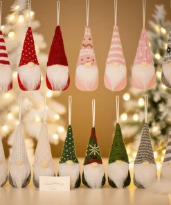 Hanging Knitted Gnome Ornament for Christmas Tree Decor - Model: 955781316648