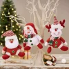 Christmas Tree Decorations with Cloth Old Man Snowman Reindeer Dolls - Model: 728514615974