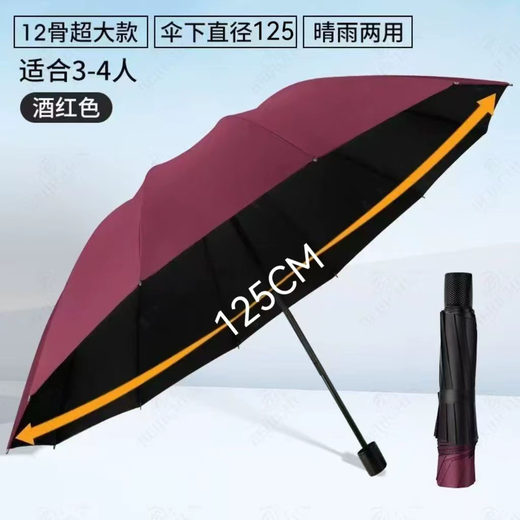 12-Rib Manual Extra-Large Umbrella for Heavy Rain and Sun Protection - Model: 996169788169 - 图片 8