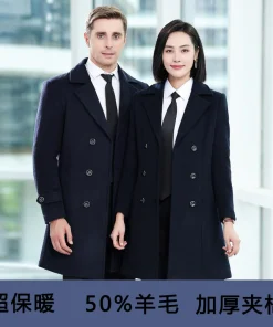 Winter Wool Coat for Hotel Front Desk Bank 4S Store Work Uniform - Model: 842864117009