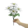 Artificial Poinsettia Bouquet for Christmas Tree Decor with Glitter - Model: 1054627790205