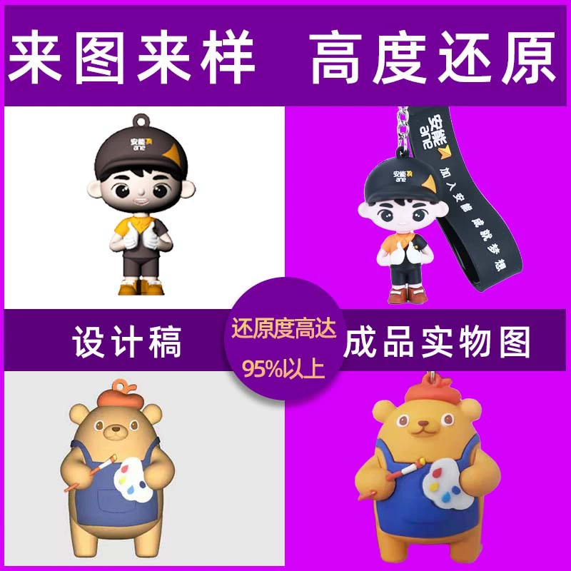 Custom Creative Phone Stand with PVC Soft Rubber Epoxy Keychain - Model: 738959214160 - 图片 4