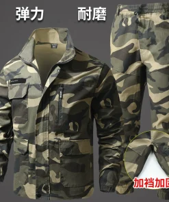 Outdoor Construction Workwear for Men - Camouflage Work Suit Set with Dirt Resistance - Model: 770759542302