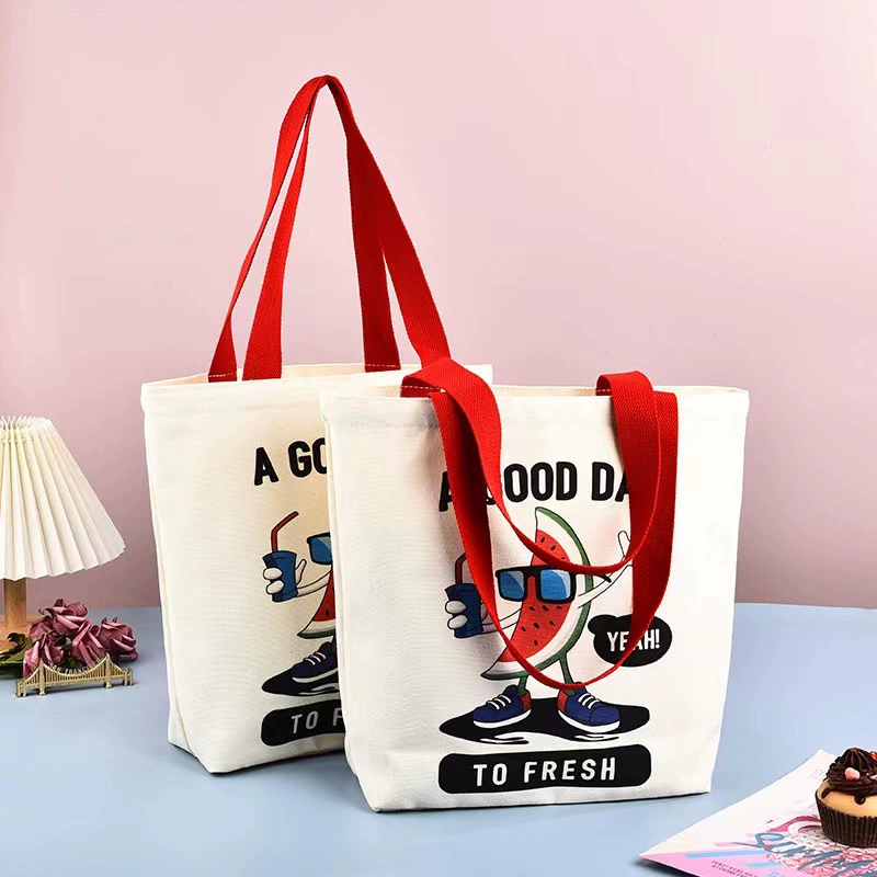 Advertising Canvas Tote Bag for Promotional Events with Custom Logo - Model: 960652665616 - 图片 2
