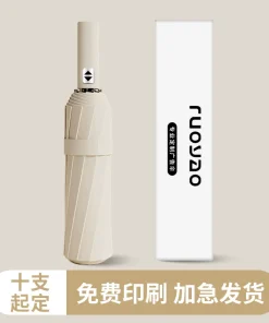 Alternative view of Automatic Folding Umbrella for Rain and Sun Protection with 24 Ribs - Model: 708656477070