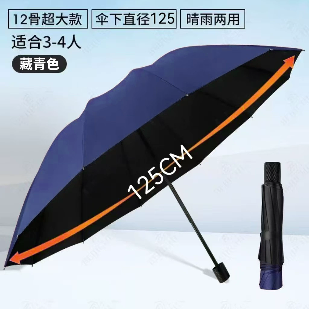 12-Rib Manual Extra-Large Umbrella for Heavy Rain and Sun Protection - Model: 996169788169 - 图片 7