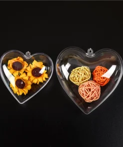 Transparent Heart Ball for Christmas Tree Ornament with Hollow Design - Model: 657977545373