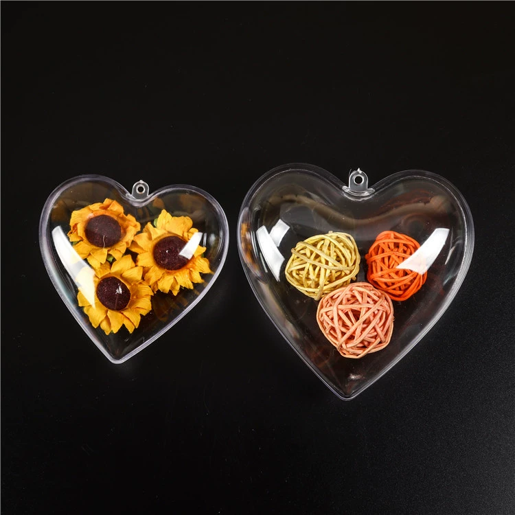 Transparent Heart Ball for Christmas Tree Ornament with Hollow Design - Model: 657977545373