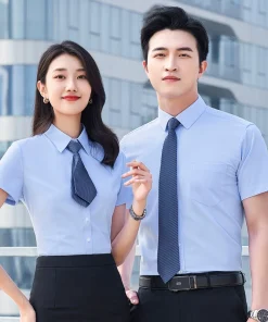 Wrinkle-Free Business Shirt for Work Commute Summer Breathable – Model: 710218872206 - custom logo apparel and promotional gifts by Ncgift