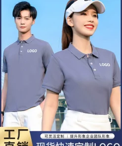 Polo Shirt for Work with Custom Logo Embroidery Cotton Summer Uniform - Model: 923079384852