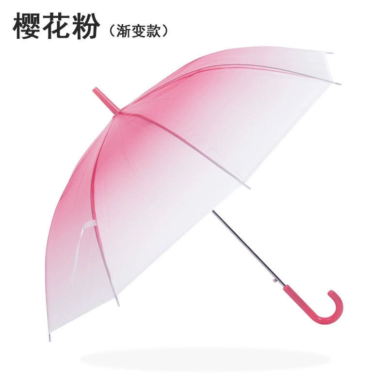 Gradient Transparent Umbrella for Rainy Day with Custom Logo - Model: 728191830697 - 图片 8